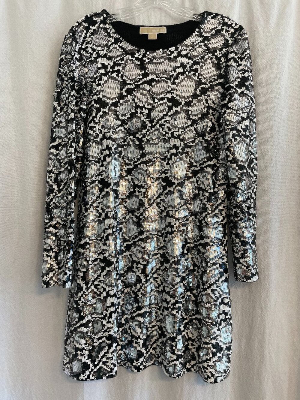 Michael Kors printed sequined dress, size Small